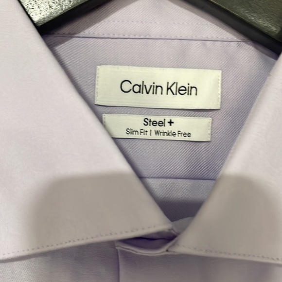 NEW Calvin Klein Men's Dress Shirt Slim Fit Non Iron Solid French Cuff - 16 - Picture 9 of 13